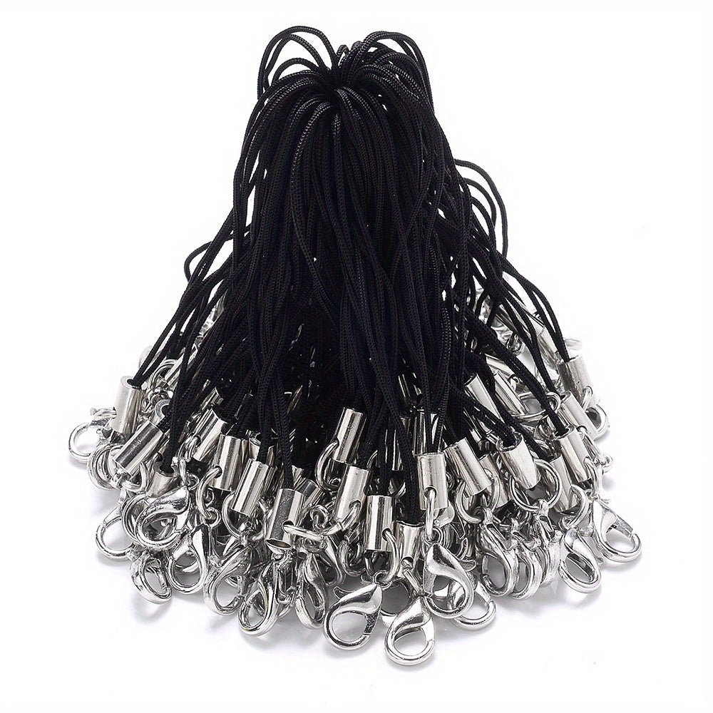 50PCS 70mm Colorful Nylon Lobster Clasp Strap Set