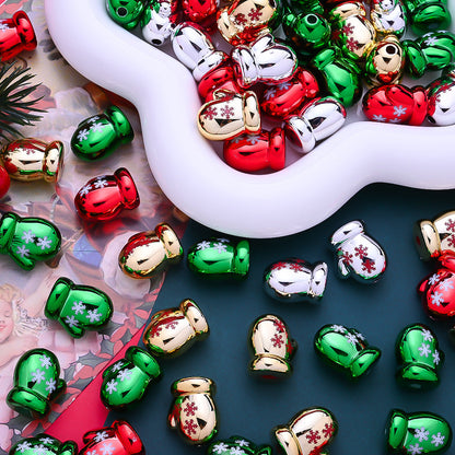 Acrylic Christmas Glove Beads