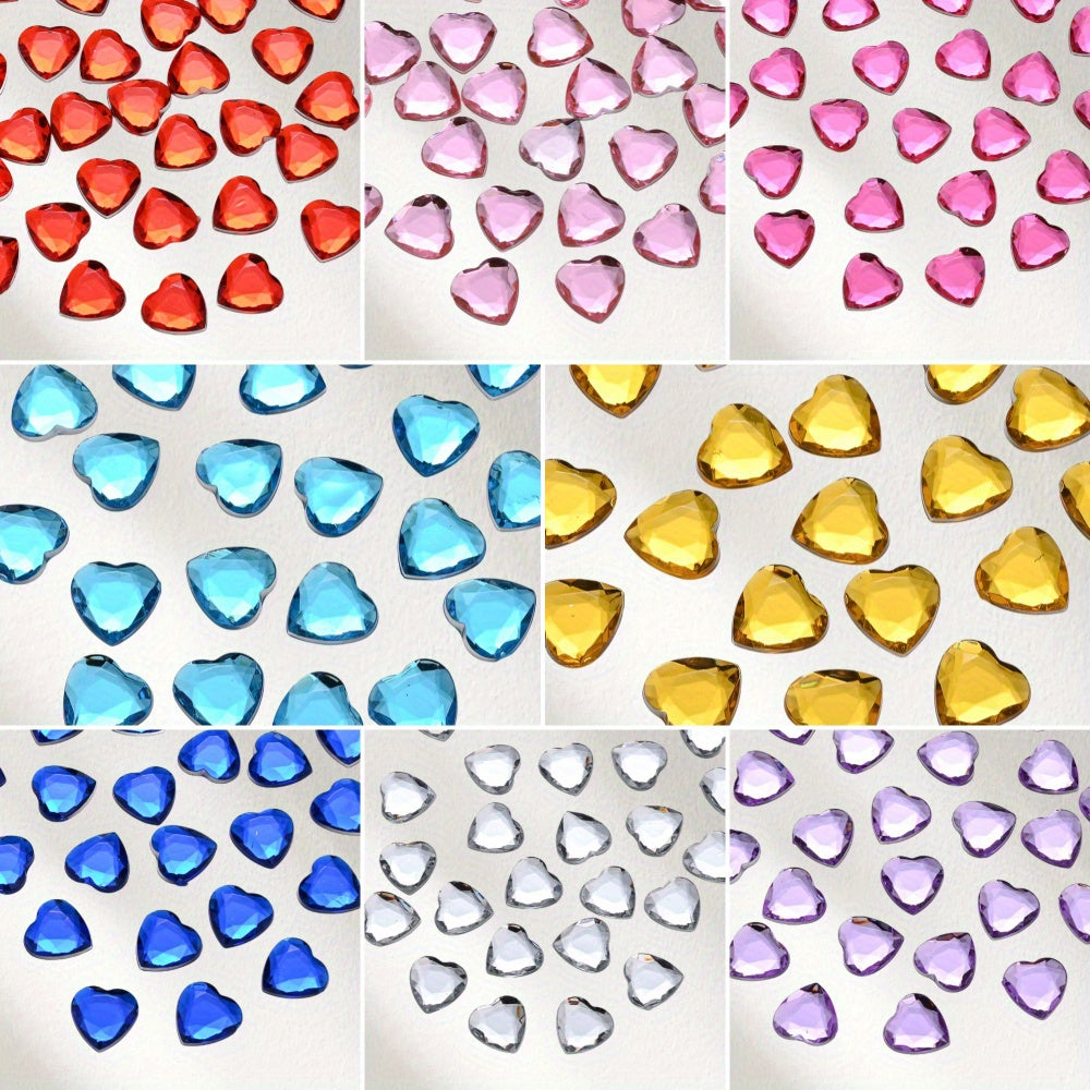 12 mm Acrylic Heart Decorative Patches