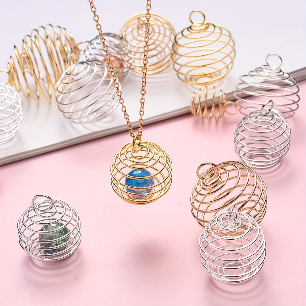 Random Spiral Bead Cages Pendants Holders