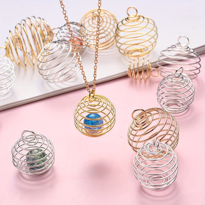 Random Spiral Bead Cages Pendants Holders