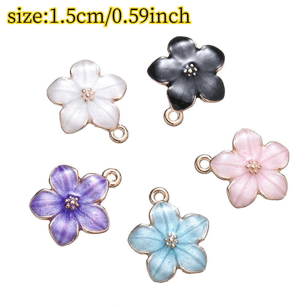 Enamel Hibiscus Flower Charms