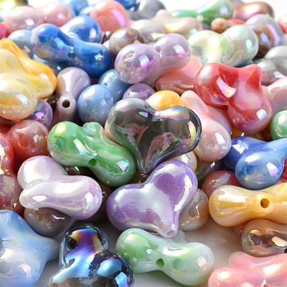 Acrylic AB Heart Beads