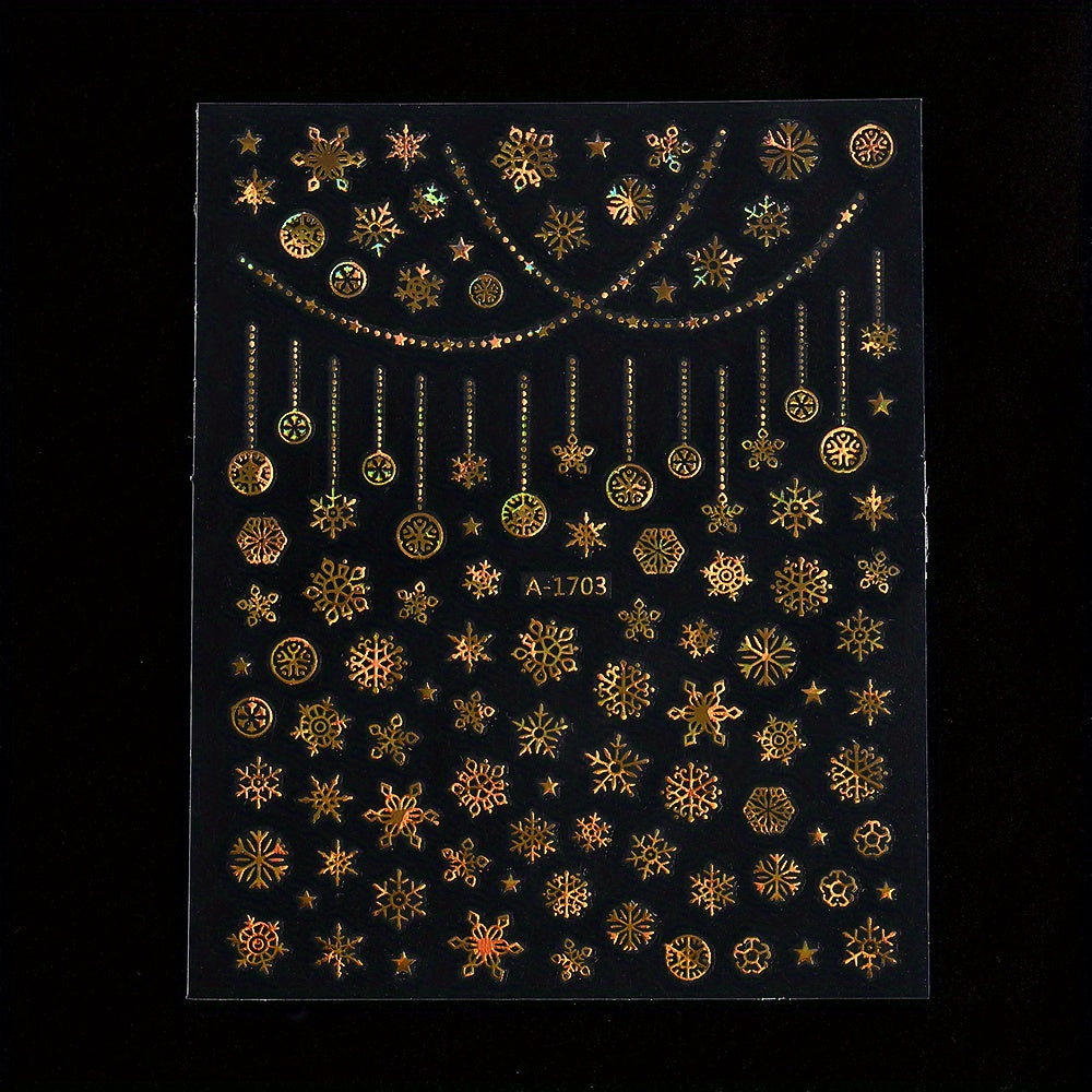 Gold Pattern Manicure Stickers