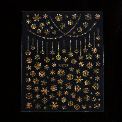 Gold Pattern Manicure Stickers
