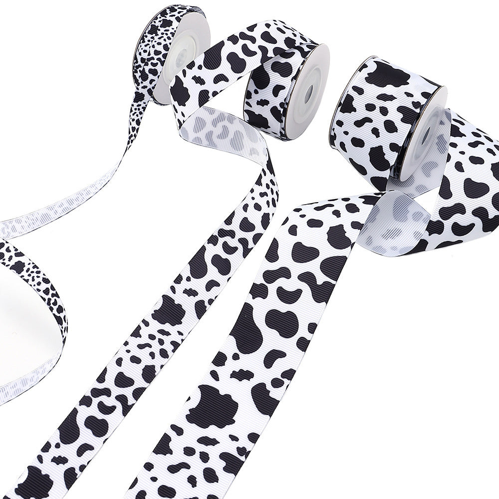 Cow Pattern Polyester Ribbon