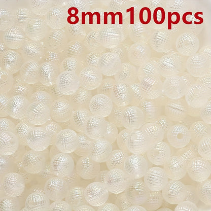 50-100pcs 8/10mm Acrylic Spacer Beads Loose Macarone Jewelry Beads