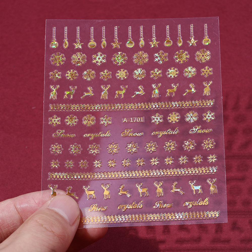 Gold Pattern Manicure Stickers