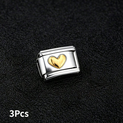 Golden Arabic Numeral Bracelet Module