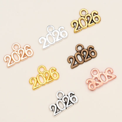 Vintage Number Letter Metal Charms