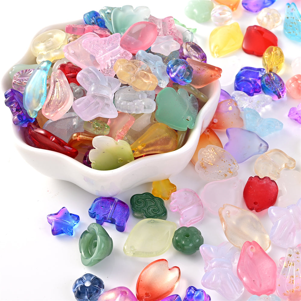Mixed Style Glass Loose Beads