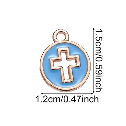 Enamel Cross Pendant Charms