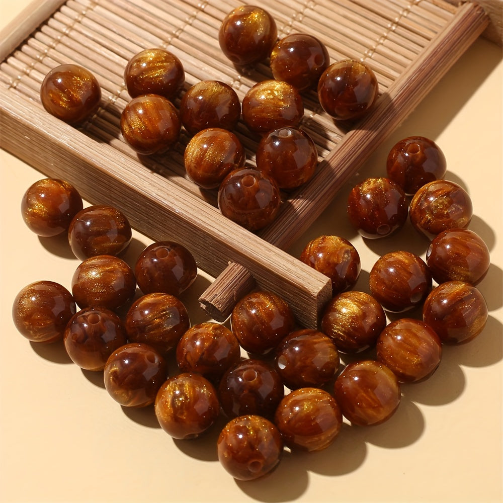 Starry Sky Round Resin Beads