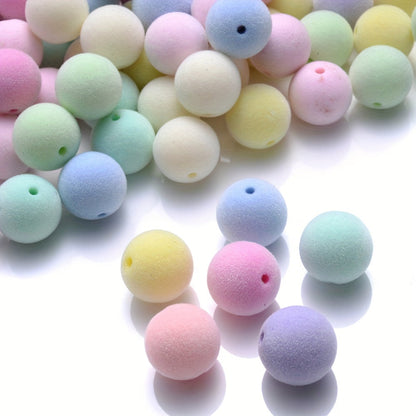 Flocking Pompom Acrylic Beads