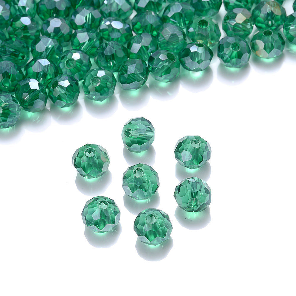 10mm Colored Cylindrical Glass Spacer Beads