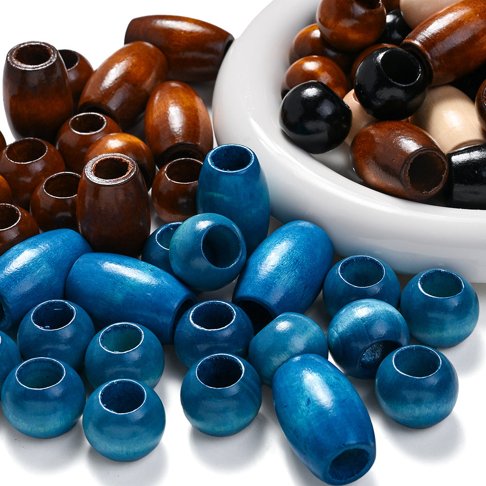 Oval Lotus Wooden Beads