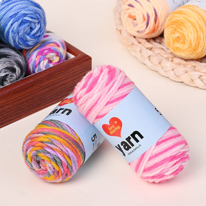 10PCS 10×4cm Rainbow Gradient Polyester Knitting Yarn