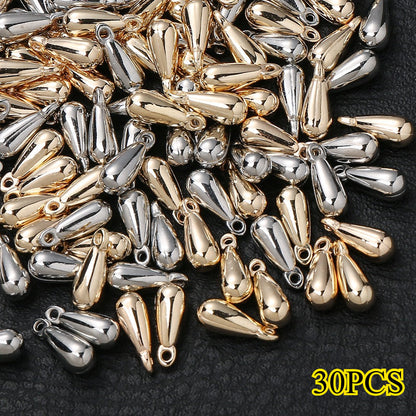 Gold & Silver CCB Plastic Pendants