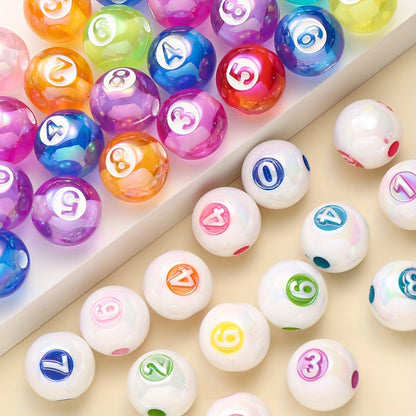 AB Digital Engraved Acrylic Beads