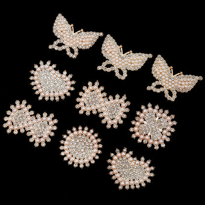 Stylish Acrylic Pearl and Rhinestone Flatback Embellishments
