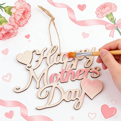 10-Piece Mother's Day Blank Wooden Sign Set