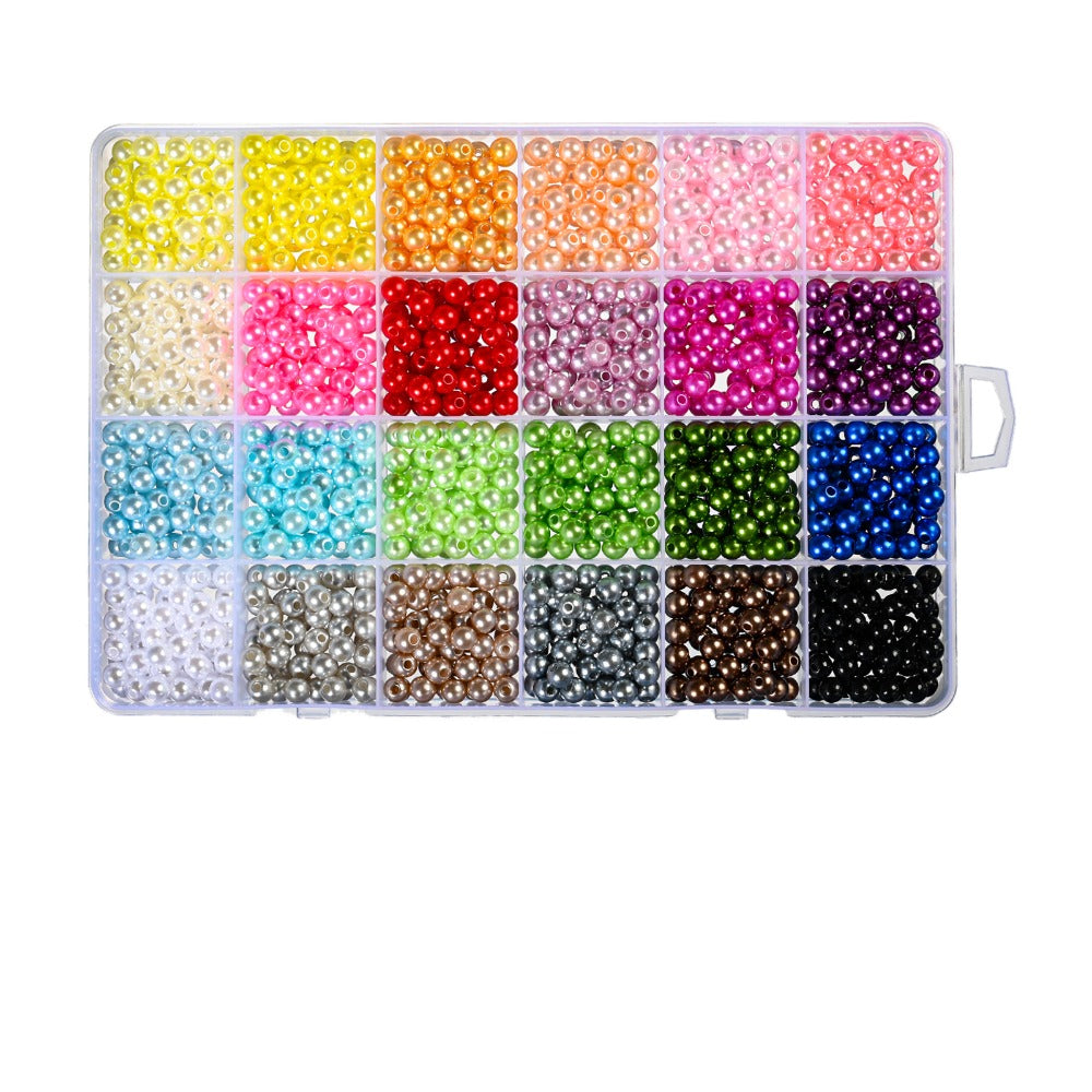 6 mm Colorful Imitation Pearl Beads Jewelry Making Kit