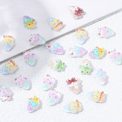 Animal Ice Cream Acrylic Charms