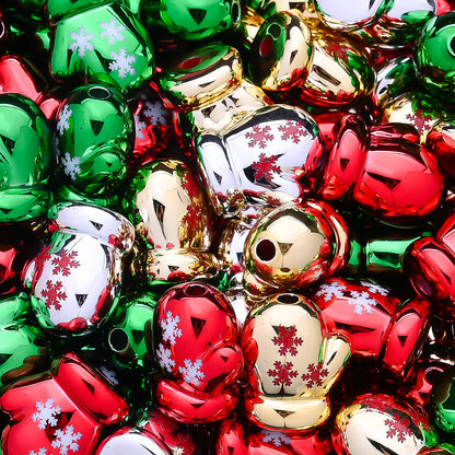 Acrylic Christmas Glove Beads