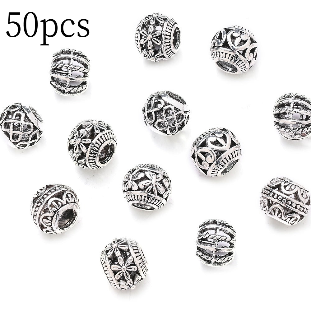 Vintage Hollow Heart Flower Beads