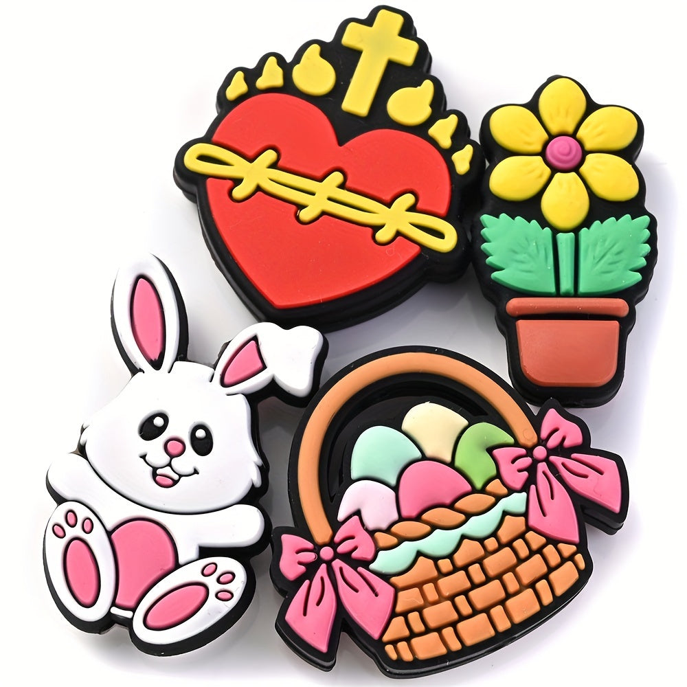 1/4PCS Rabbit Silicone Bead Set