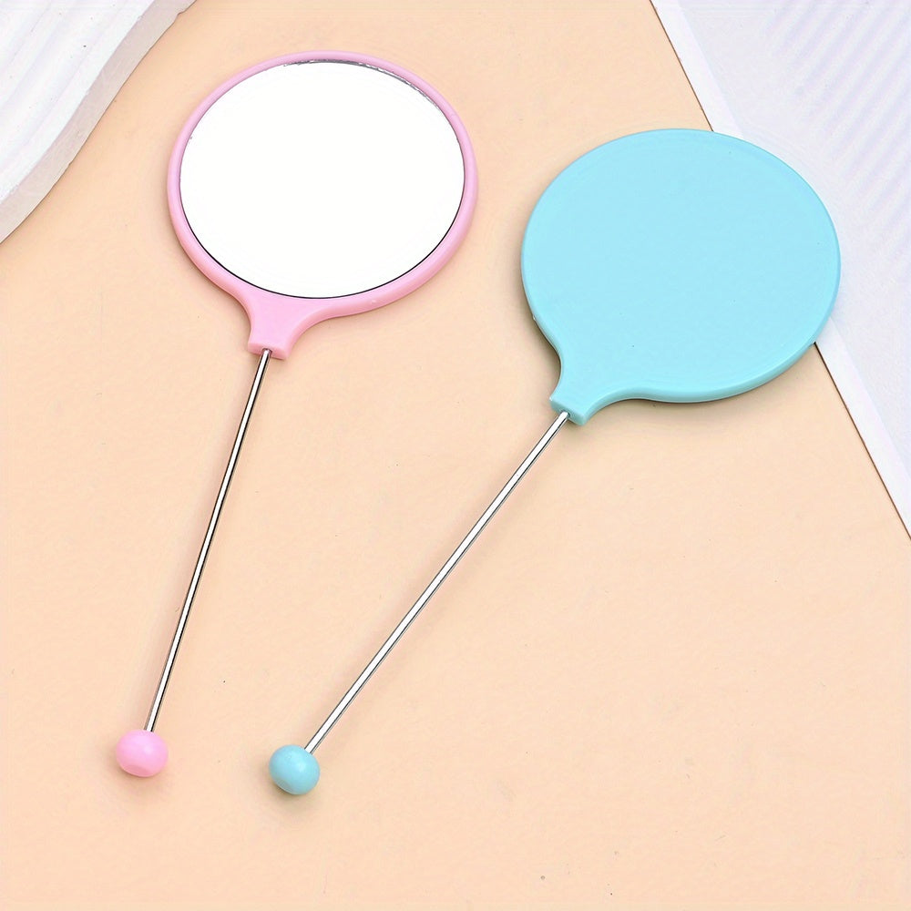 Beaded Handheld Makeup Mirror