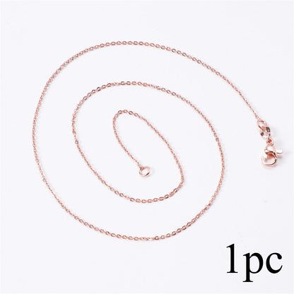1PC 1.2mm Copper Necklace Chain with Lobster Clasp