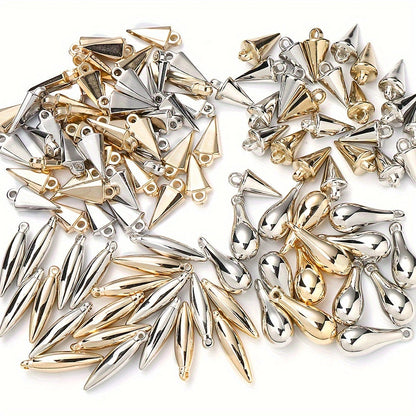 Gold & Silver CCB Plastic Pendants