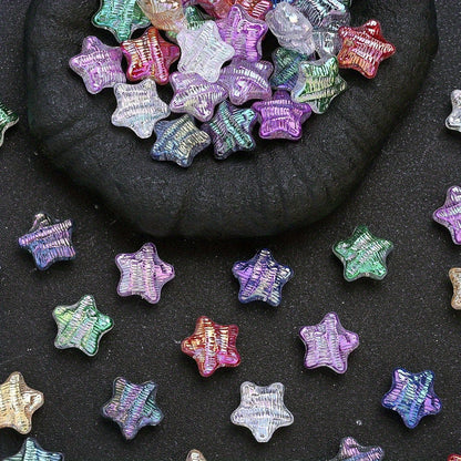 Pentagram Water Ripple Acrylic Beads