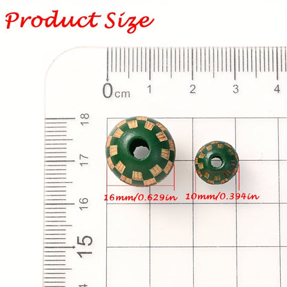 Checkerboard Wooden Spacer Beads