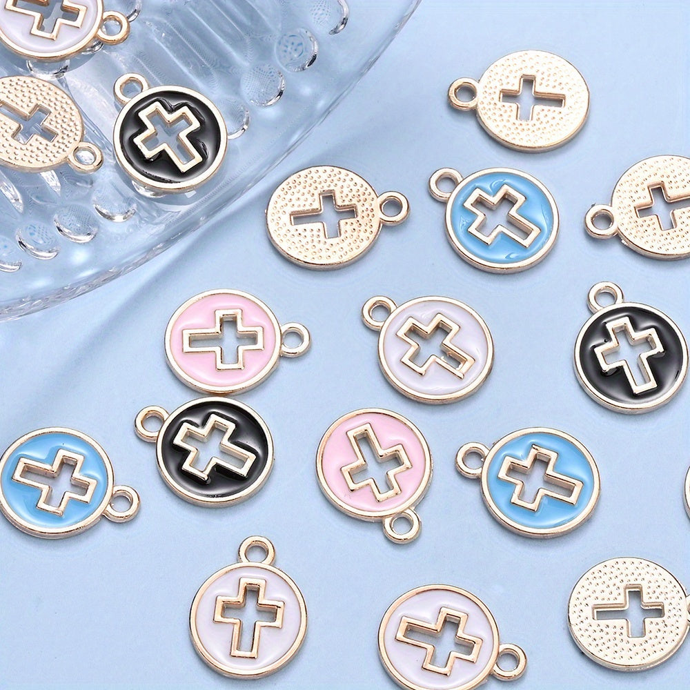 Enamel Cross Pendant Charms