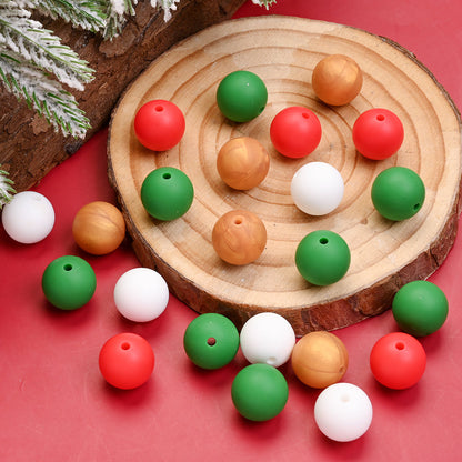 Christmas Silicone Round Beads
