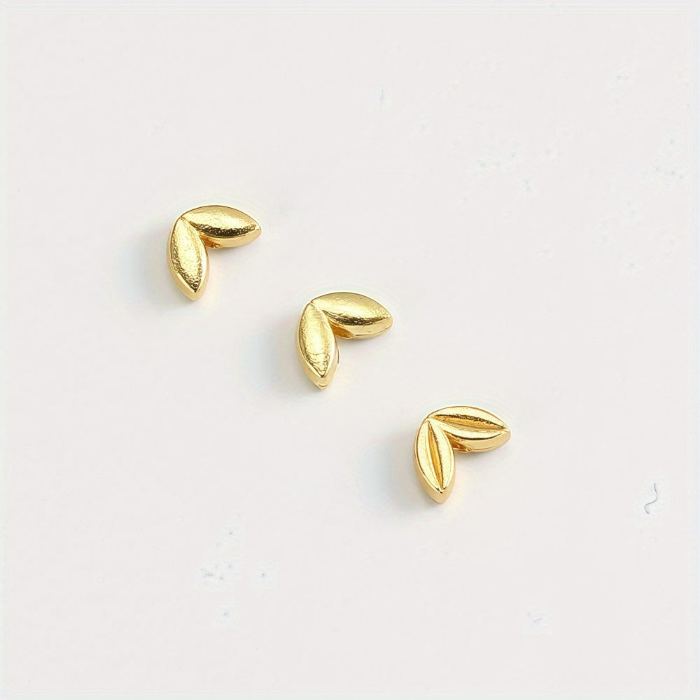 Gold & Silver Wheat Alloy Beads