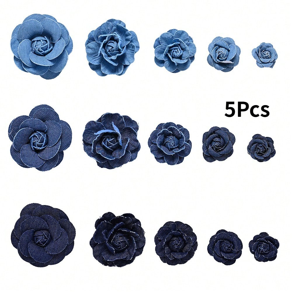 5PCS Artificial Rose Flower Head Set