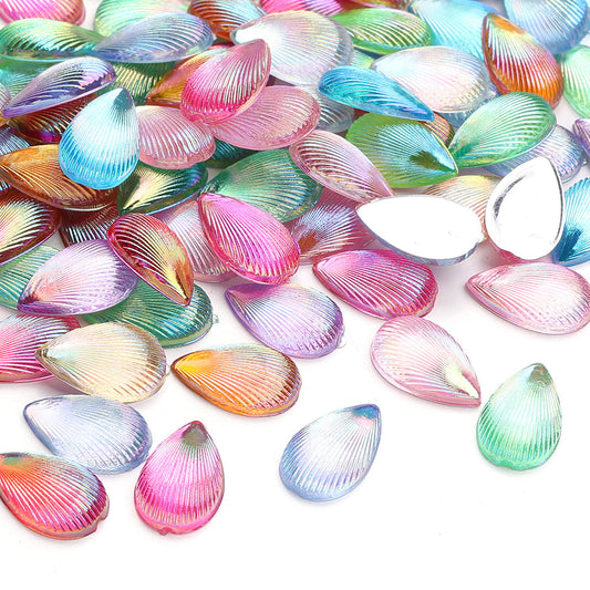100PCS Colorful Water Drop Acrylic Embellishment Set