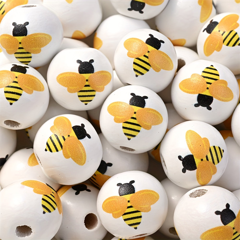 Bee Theme Wooden Beads