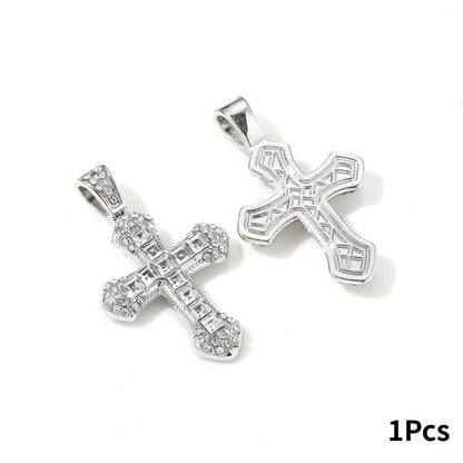 Y2K Rhinestone Cross Alloy Pendants
