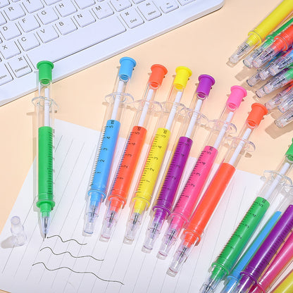9-Piece Random Color Syringe Ballpoint Pen Set