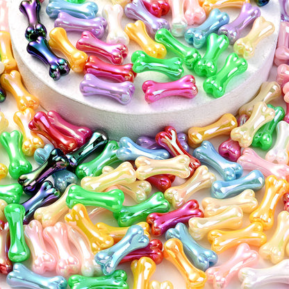 Colorful UV-Plated Bone-Shaped Acrylic Spacer Beads