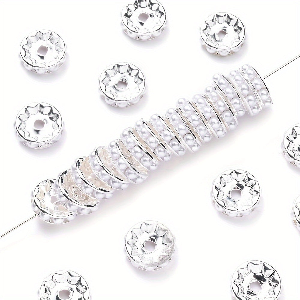 20PCS 12mm Alloy & Round Acrylic Spacer Bead Set