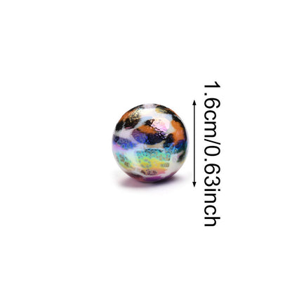 Shiny Leopard Print Acrylic Beads