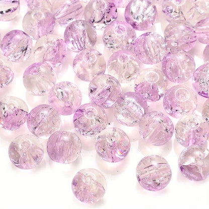 100PCS 8mm Gradient Glazed Flower Bead Set