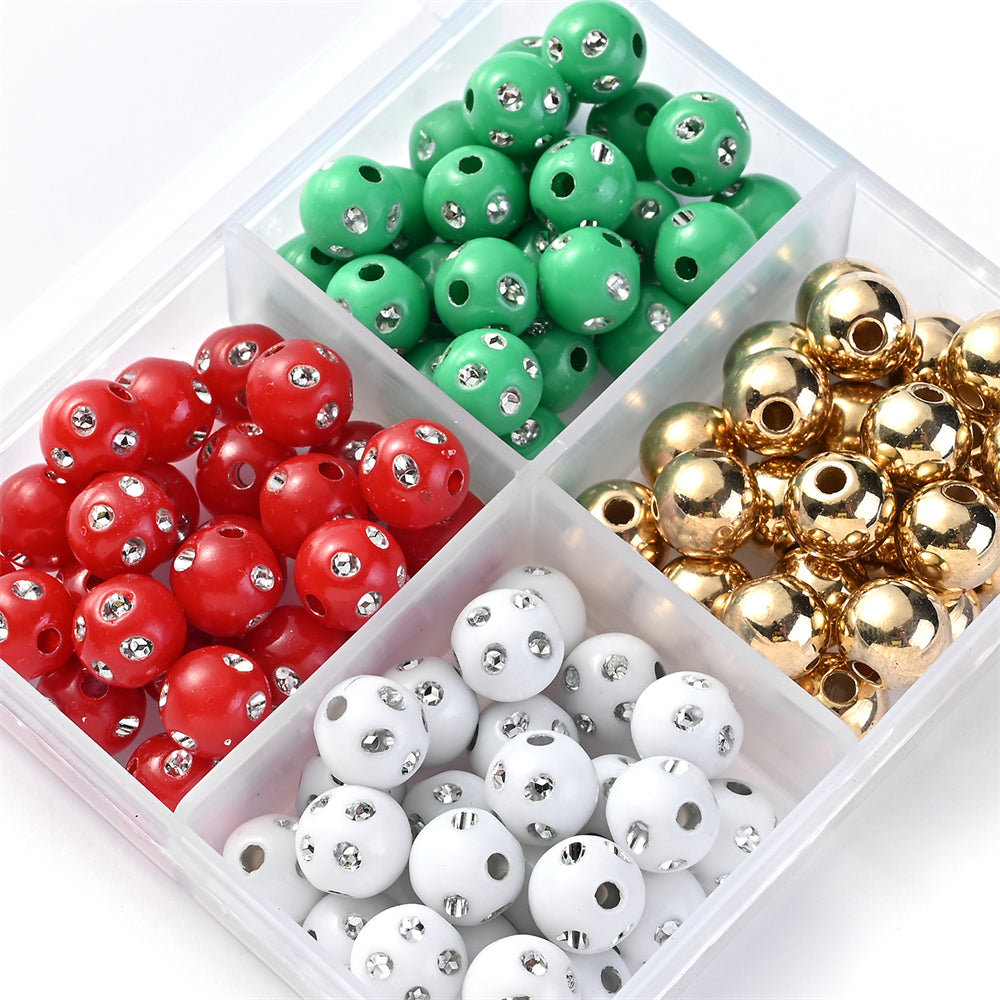 Red Green White Holiday Jewelry Making Bead Kit