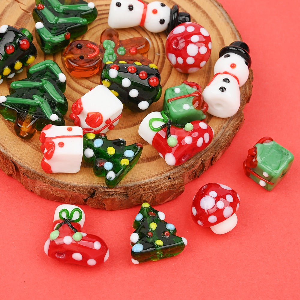 Christmas Glass Beads