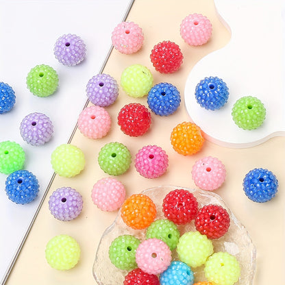 5PCS 20mm Bayberry-Shaped Resin Bead Set